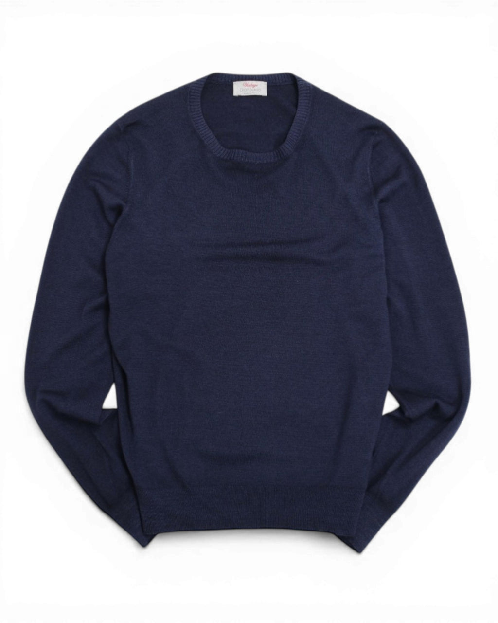 Navy Virgin Wool Crewneck