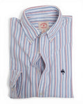 White/Blue/Pale Striped Red OCBD. Shirt