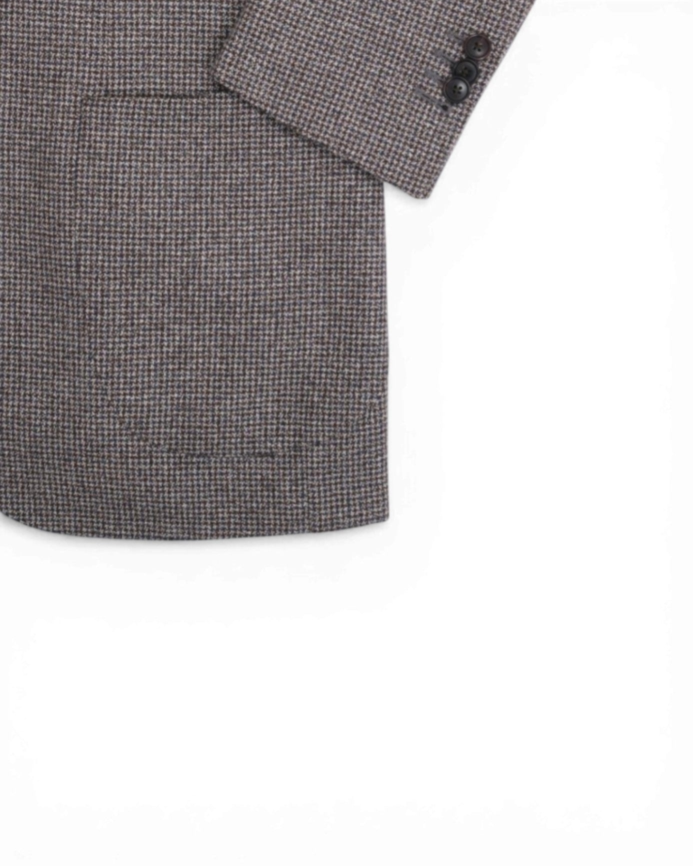 Brown/Beige/Navy Puppytooth Flannel 3-Piece Suit