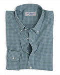 White/Green/Blue Gingham Poplin BD. Shirt