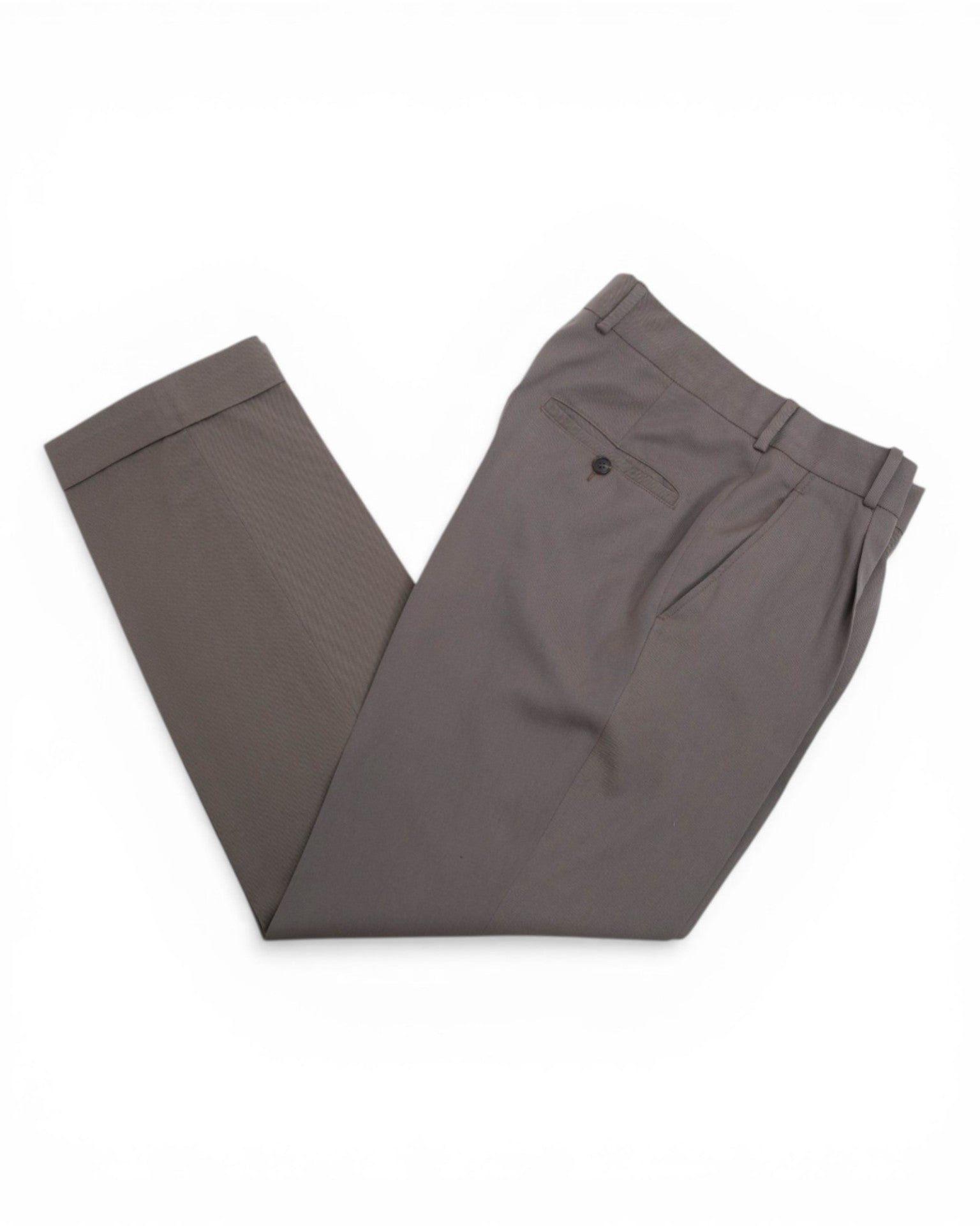 Taupe Takisada Nagoya Gabardine Wool Trousers