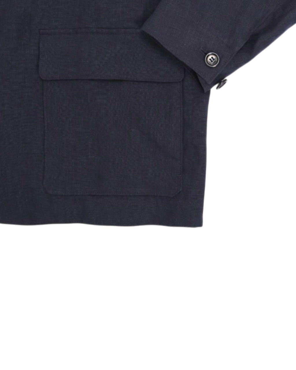 Navy Linen Chore Jacket