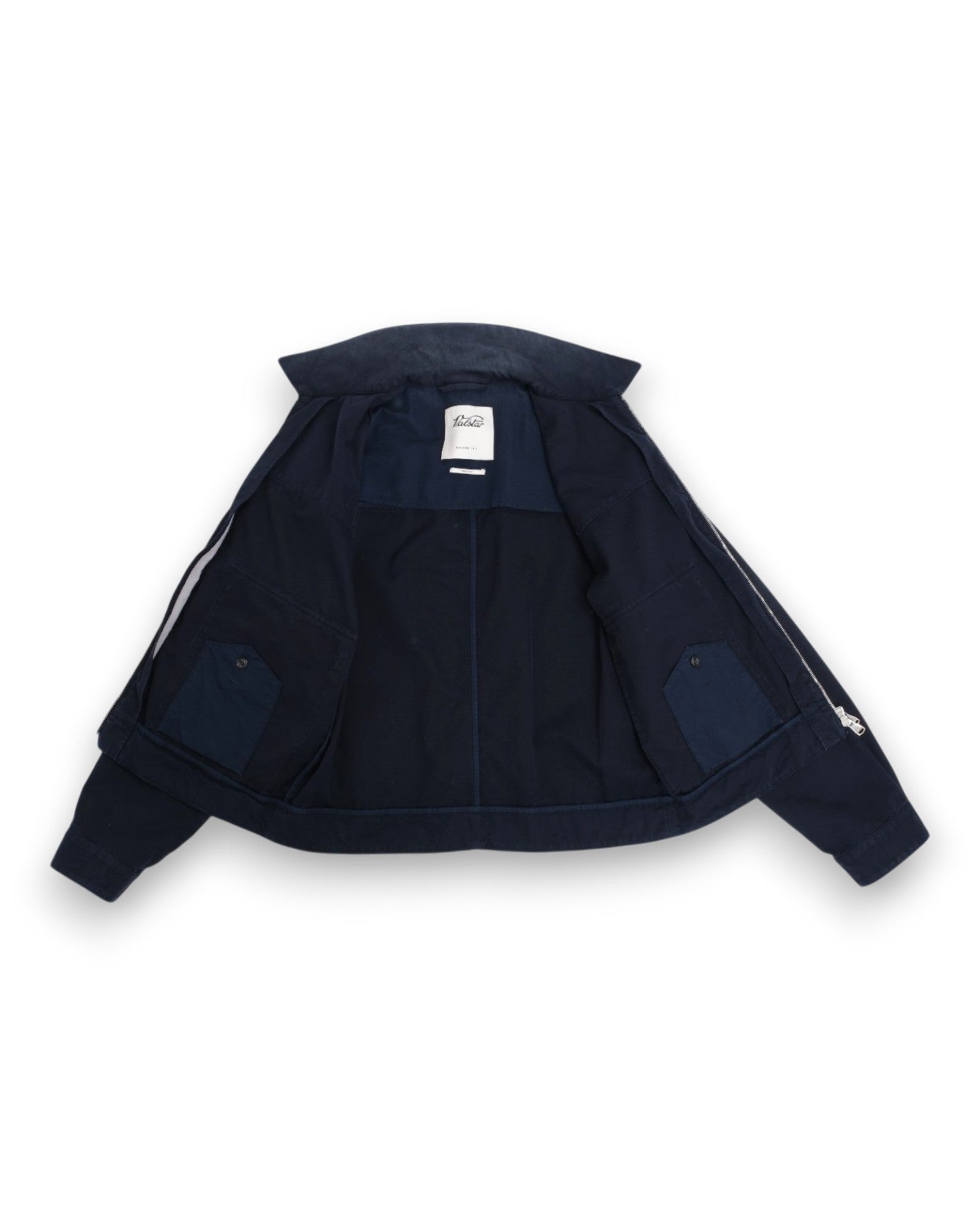 Faded Navy Canvas Trucker Jacket