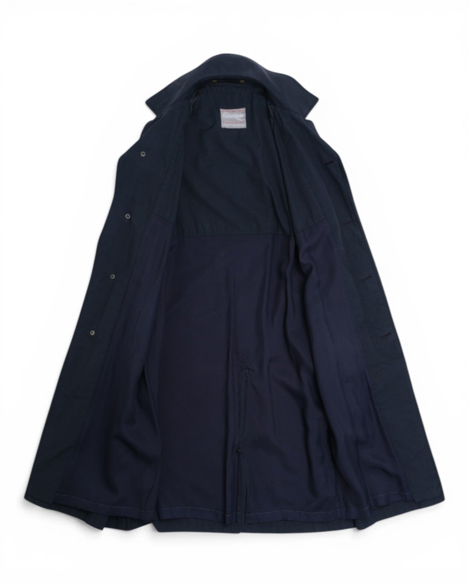 Matte Navy Long Raglan Shell Coat