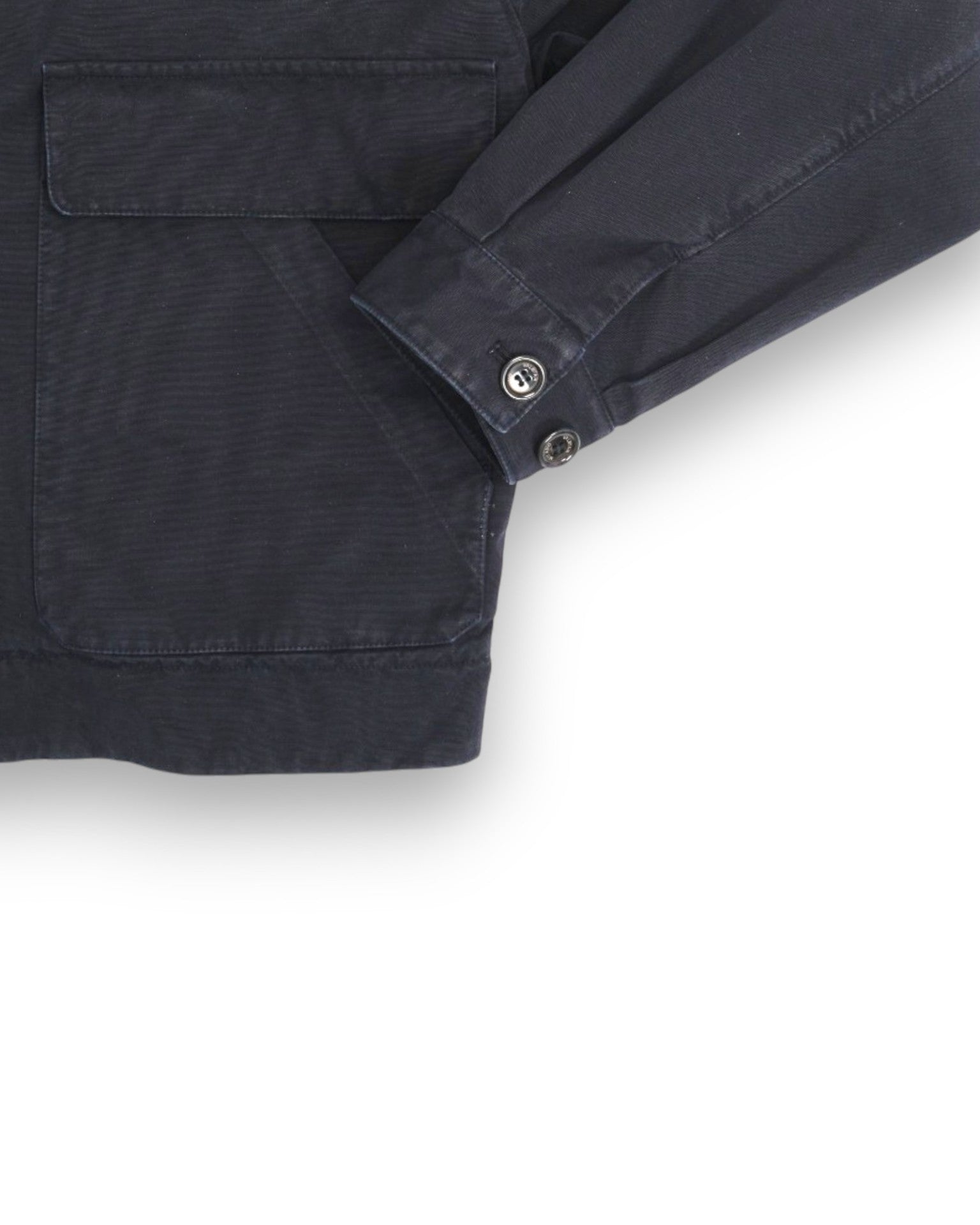 Faded Navy Canvas Trucker Jacket