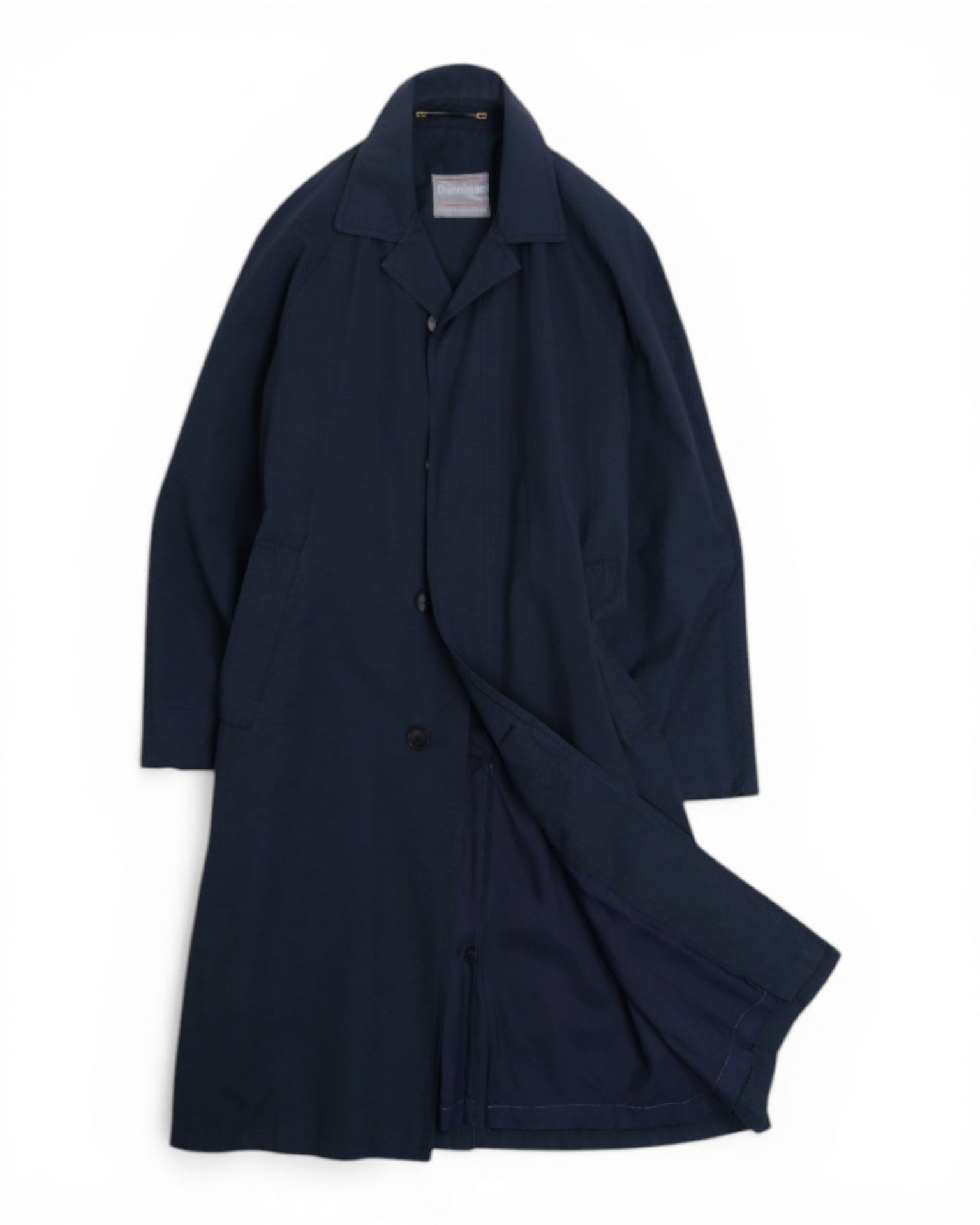 Matte Navy Long Raglan Shell Coat