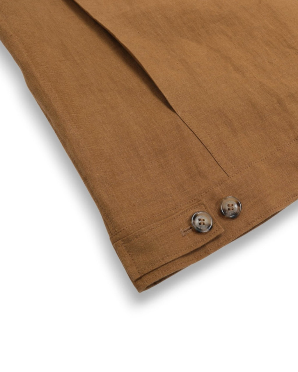 Light Tobacco Unlined Linen Trucker Jacket