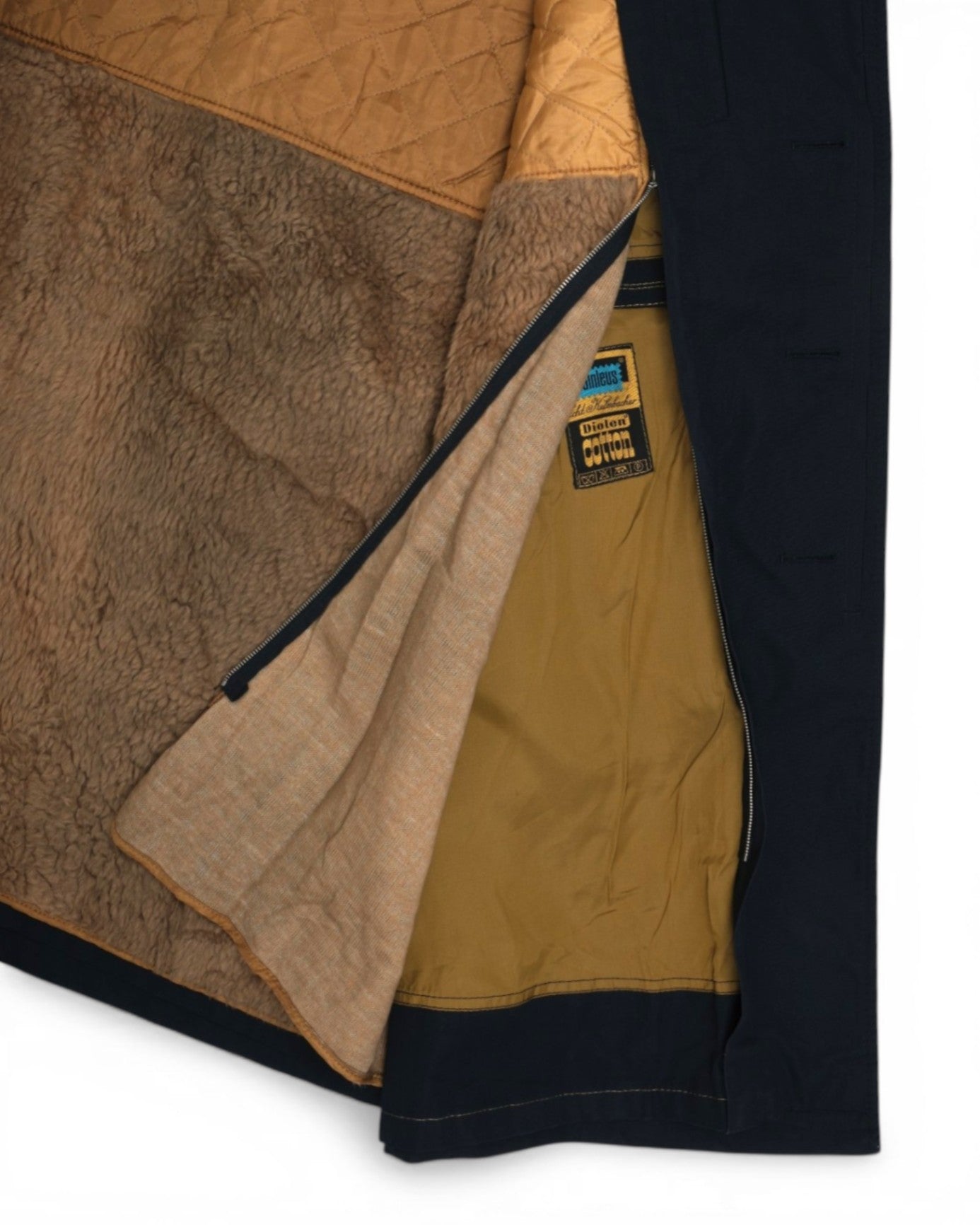 Dark Navy Raglan Padded Overcoat