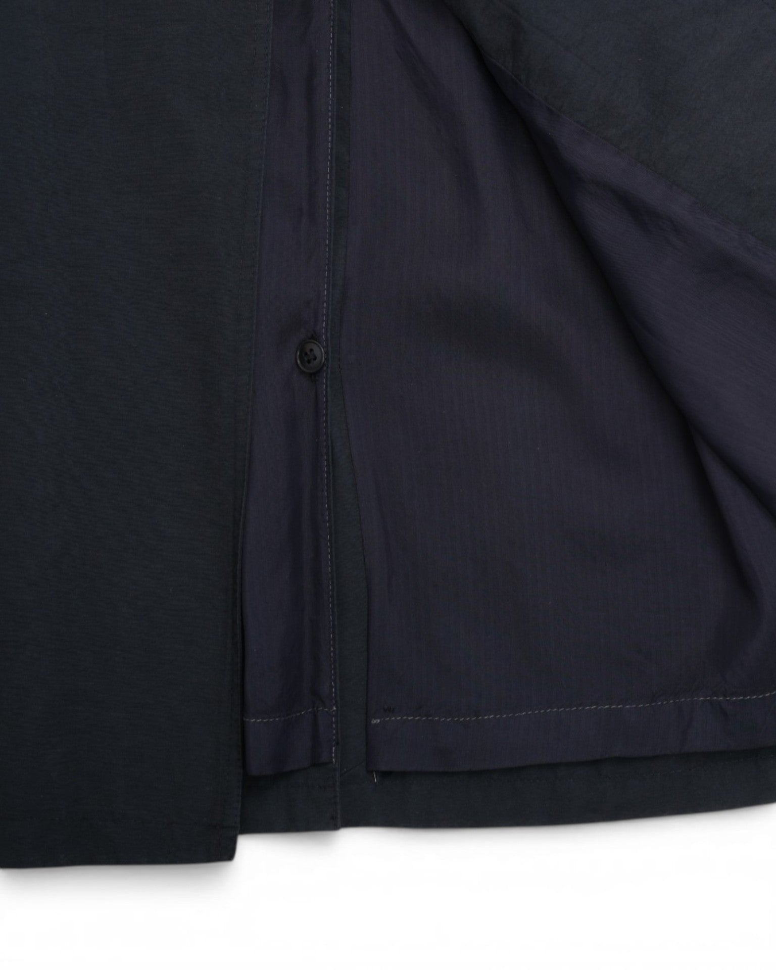 Matte Navy Long Raglan Shell Coat