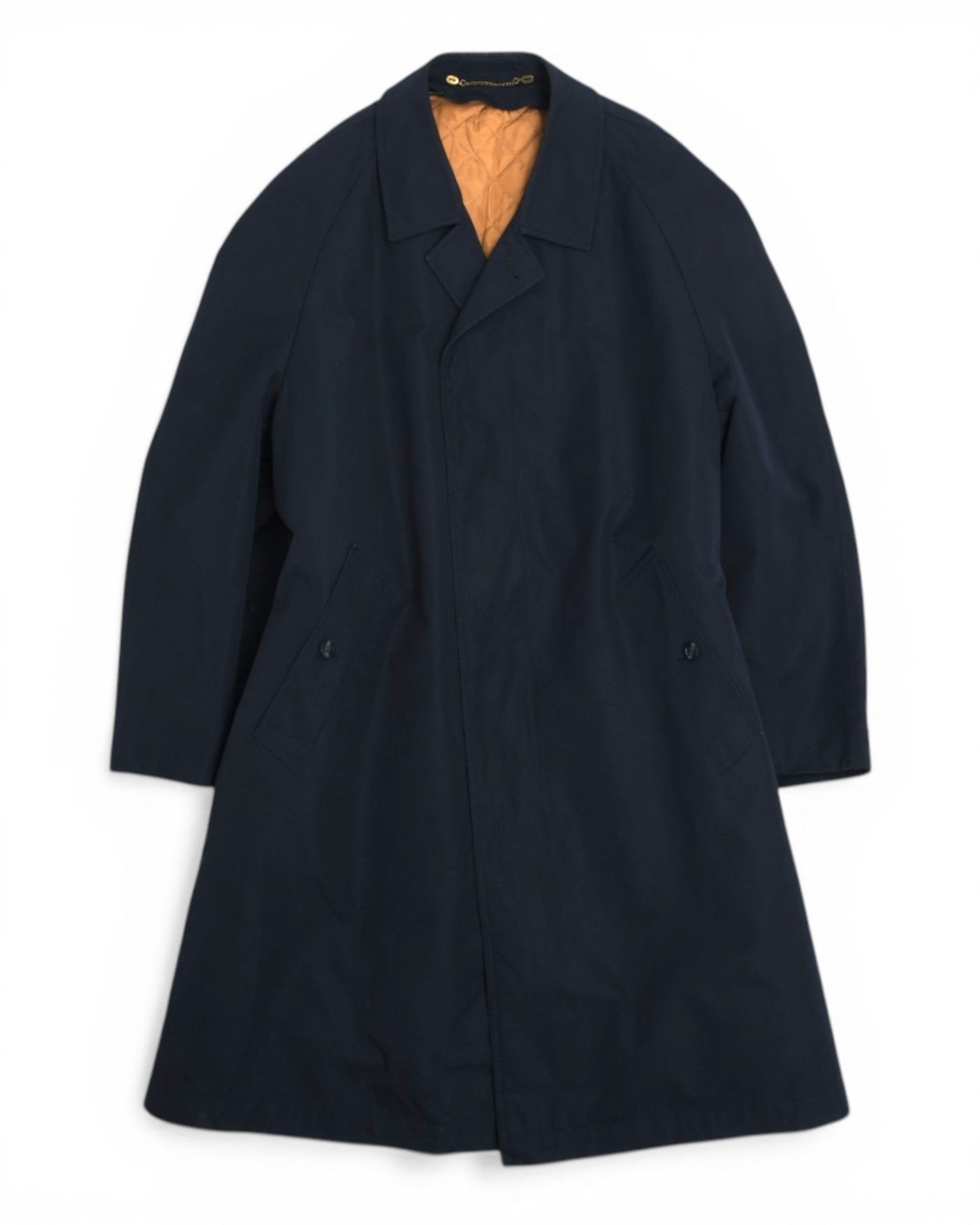 Dark Navy Raglan Padded Overcoat