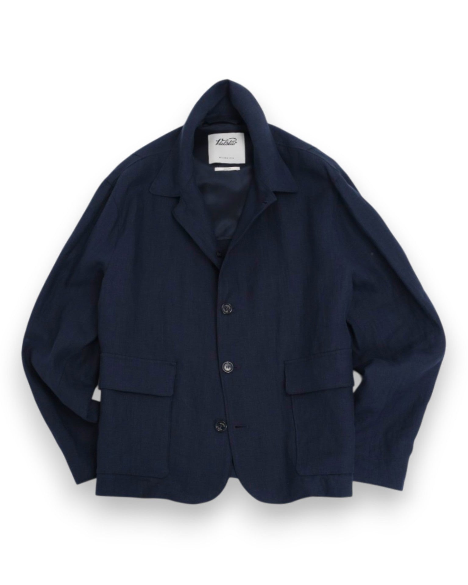 Navy Linen Chore Jacket
