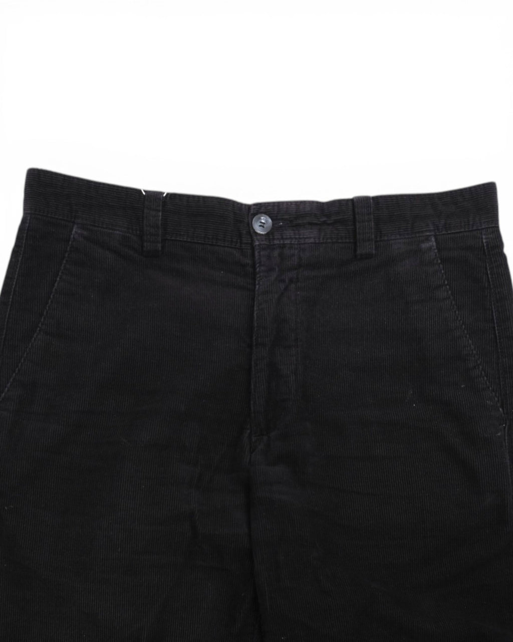 Black Cotton Corduroy Trousers