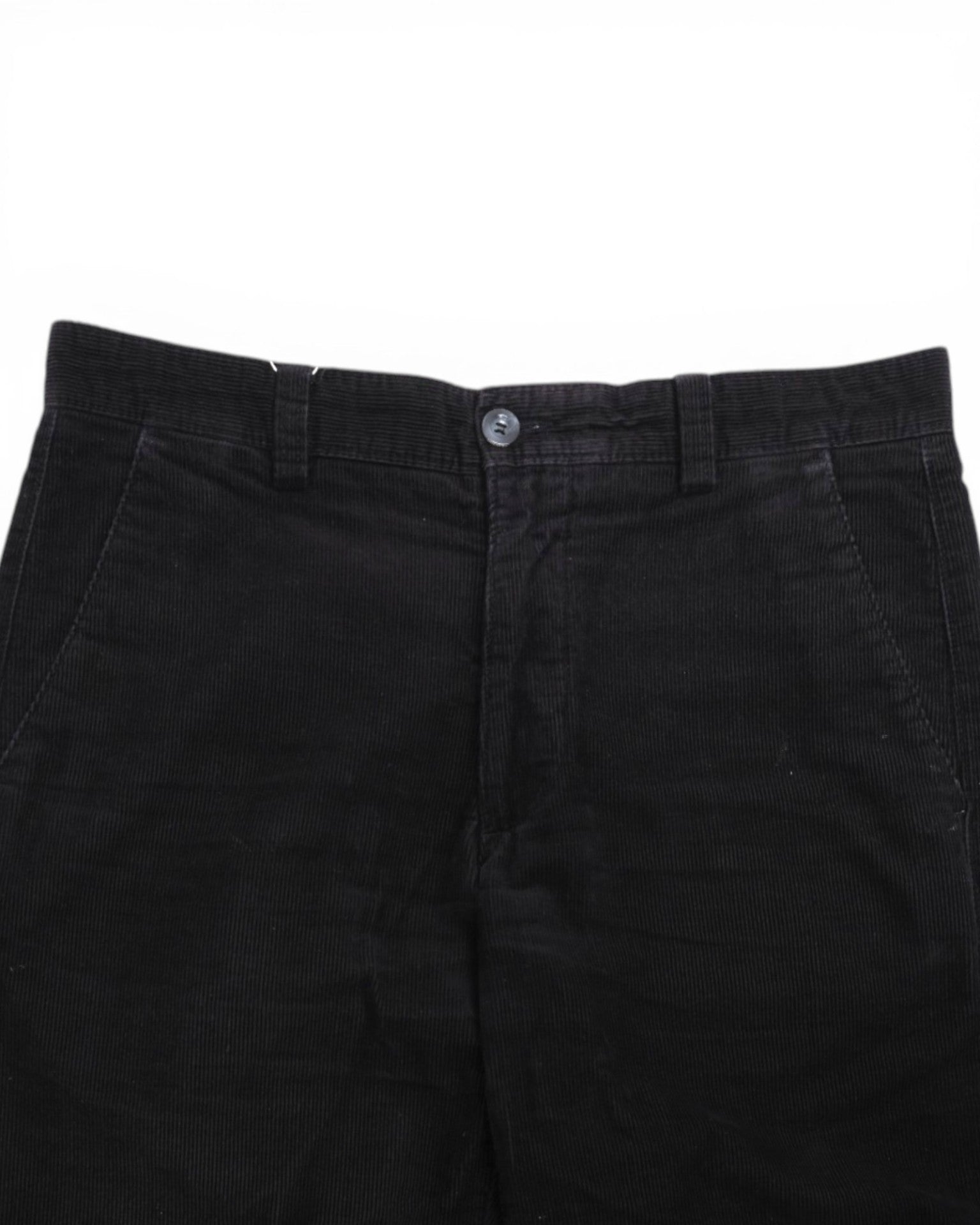 Black Cotton Corduroy Trousers