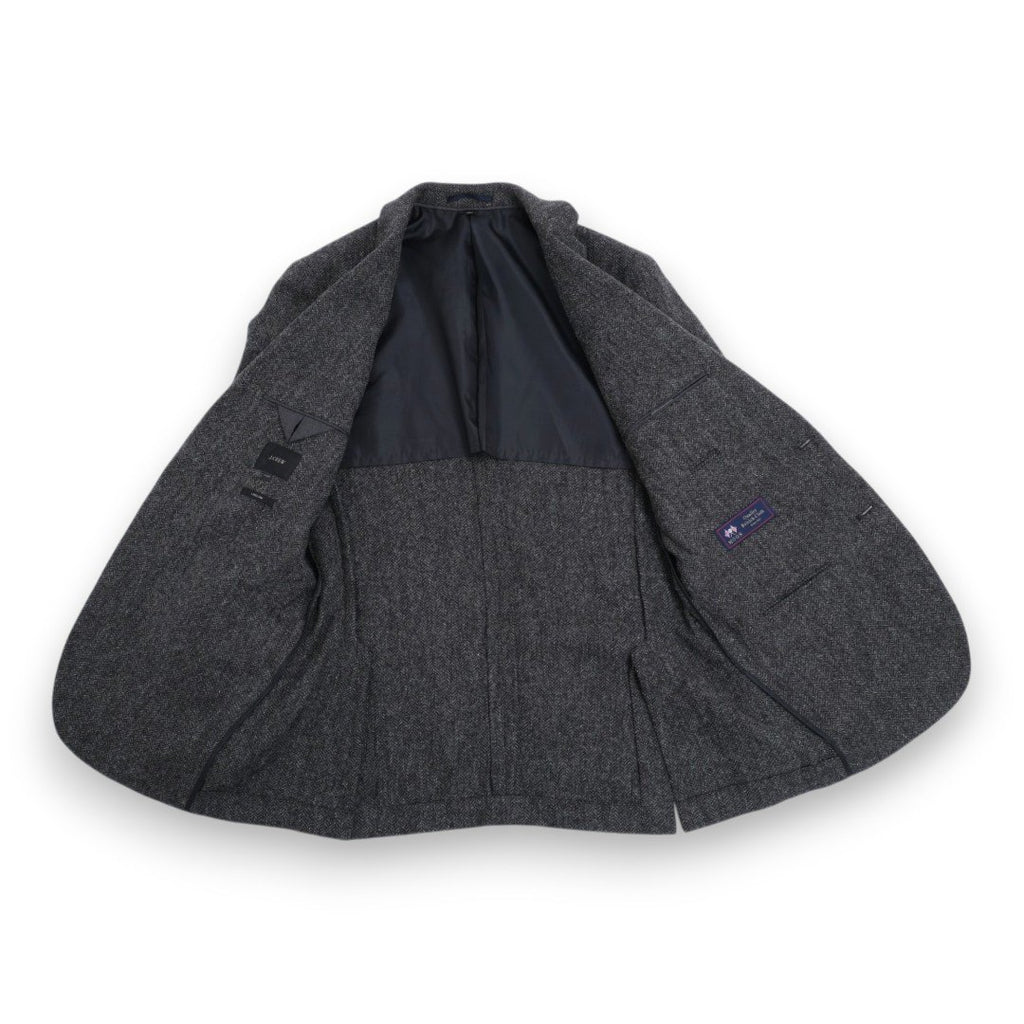 Charcoal Herringbone Tweed Sports Jacket