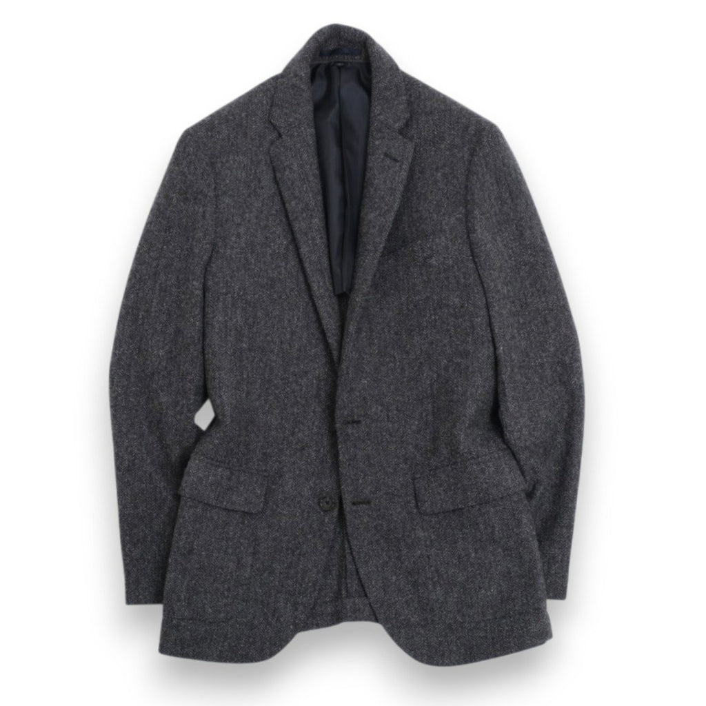 Charcoal Herringbone Tweed Sports Jacket