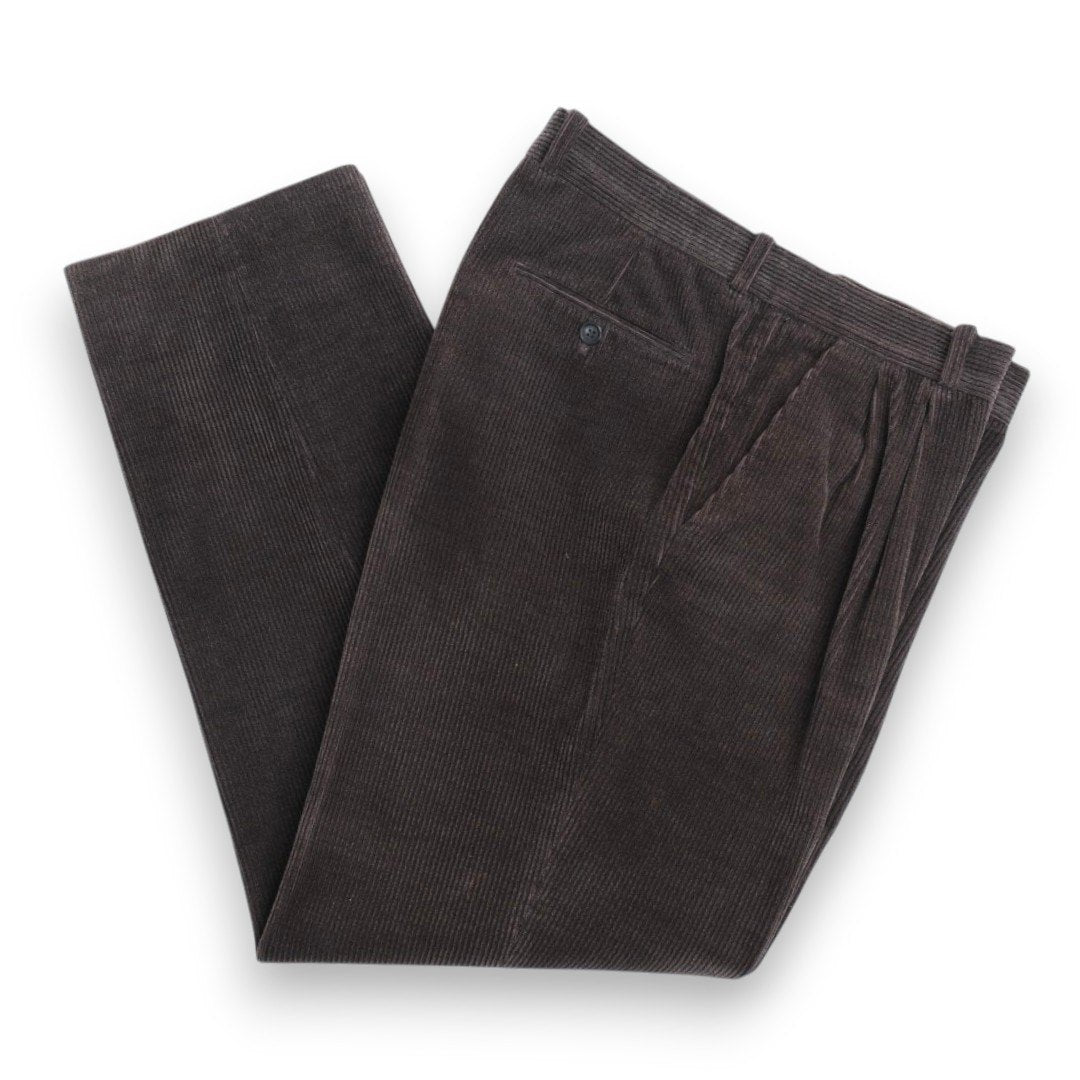 Dirt Grey High-Rise Cord Trousers