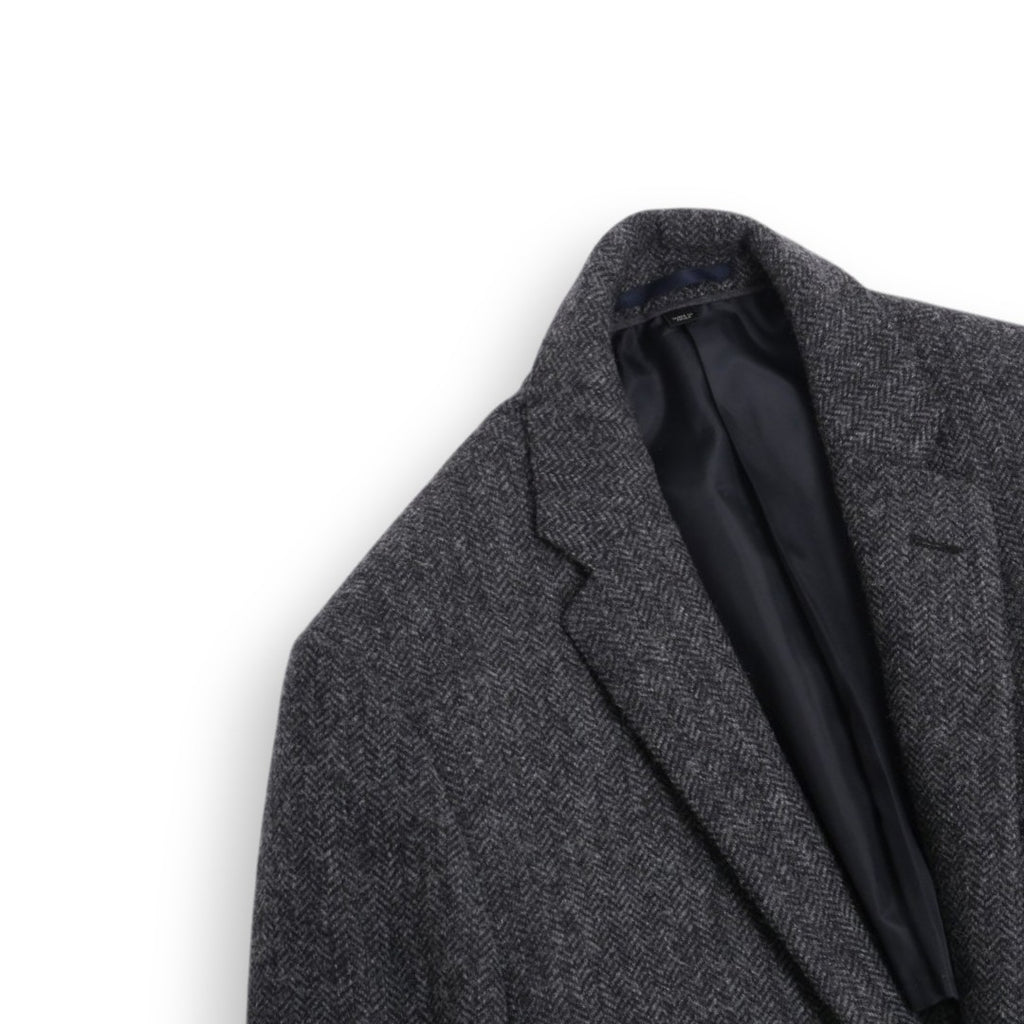 Charcoal Herringbone Tweed Sports Jacket