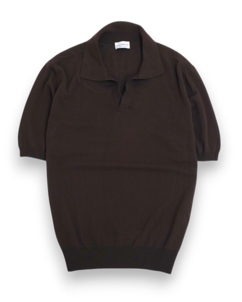 Dark Brown Cotton Polo