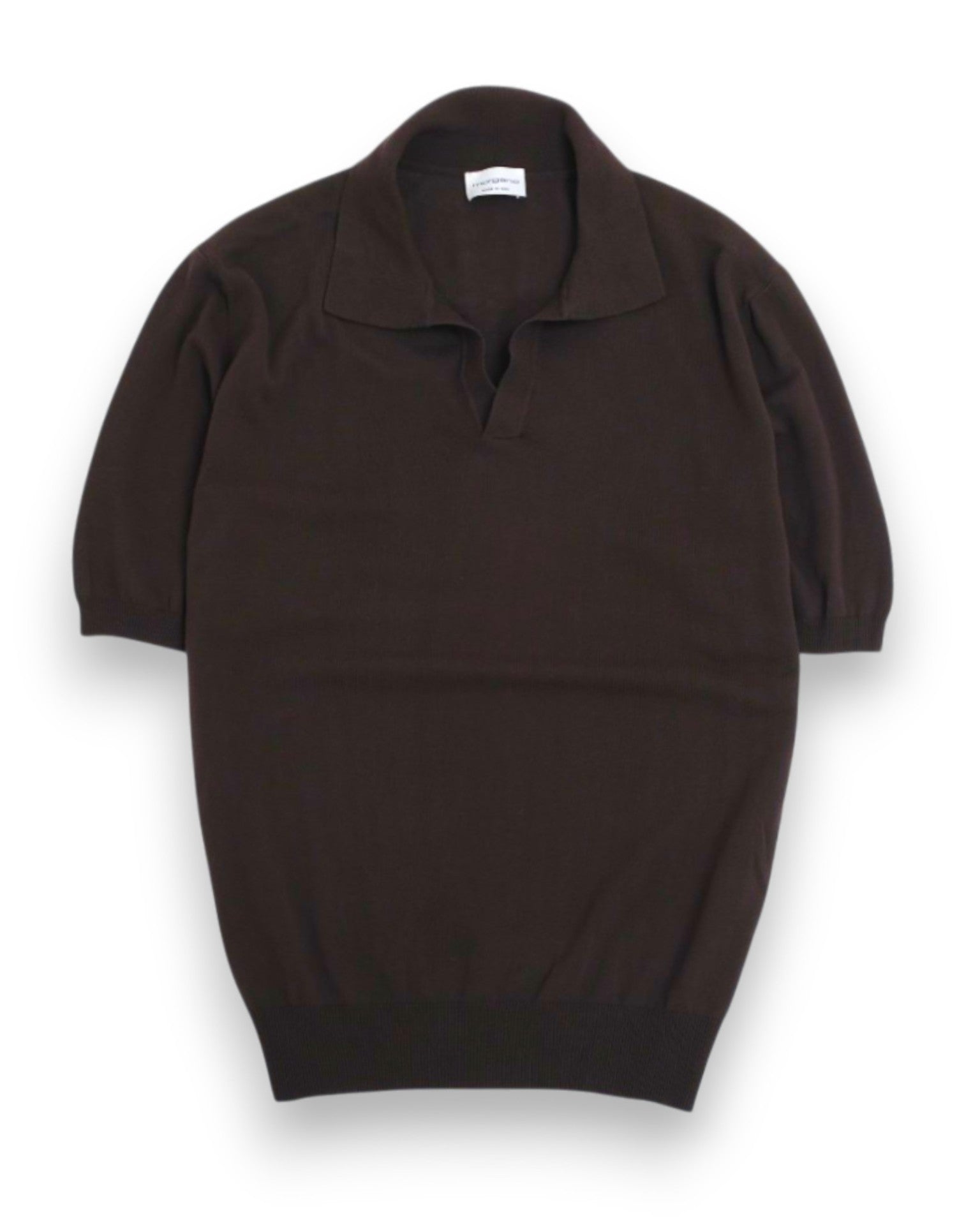 Dark Brown Cotton Polo
