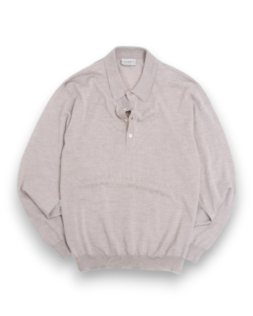 Light Beige Virgin Wool Polo