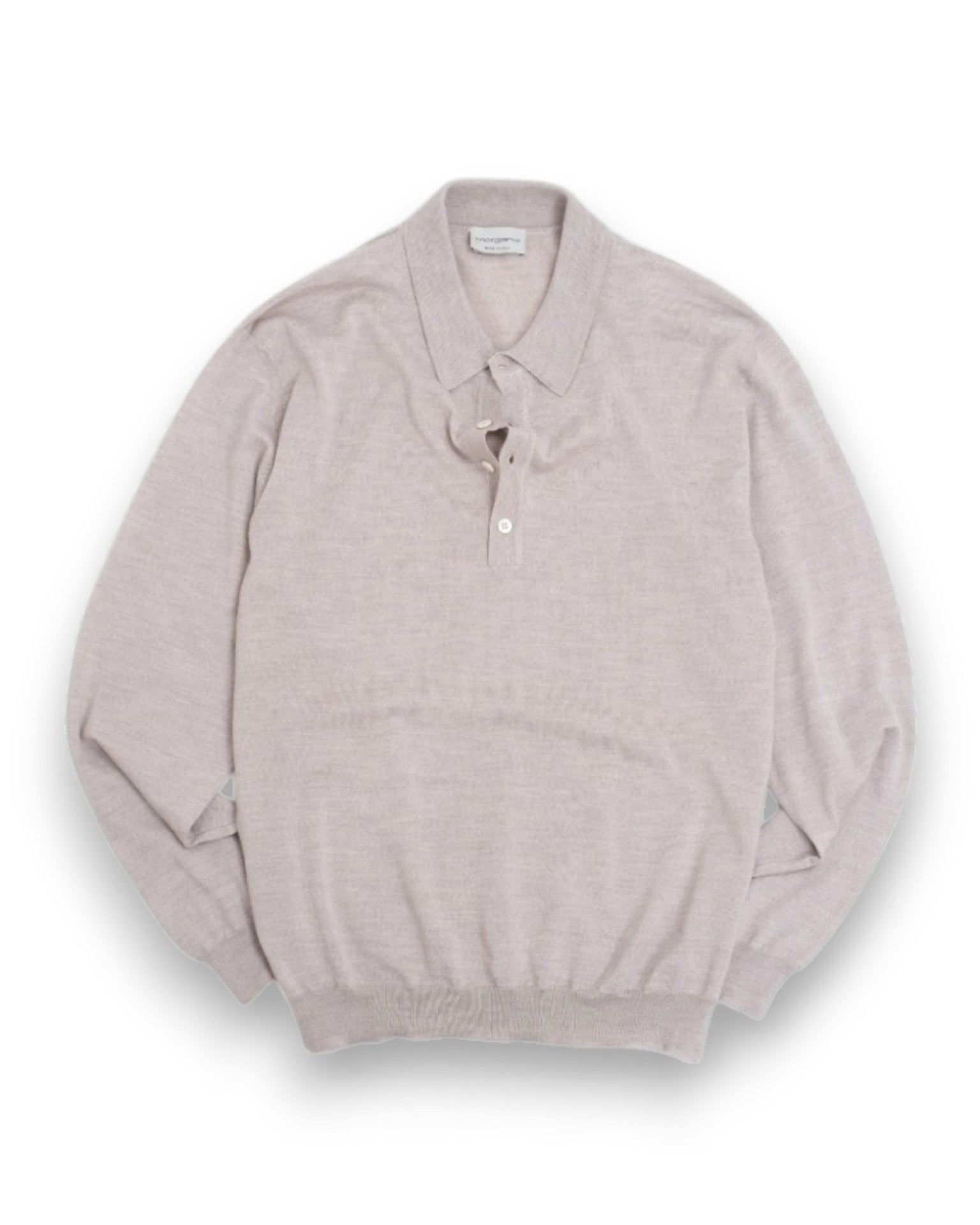 Light Beige Virgin Wool Polo