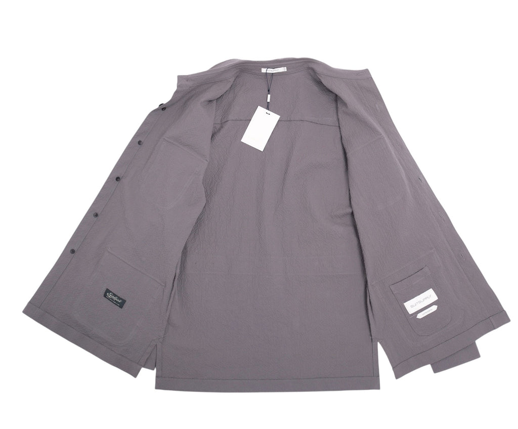 Grey/Taupe Subalpino Seersucker Safari Overshirt