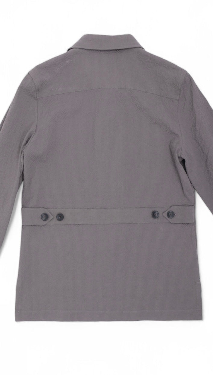 Grey/Taupe Subalpino Seersucker Safari Overshirt