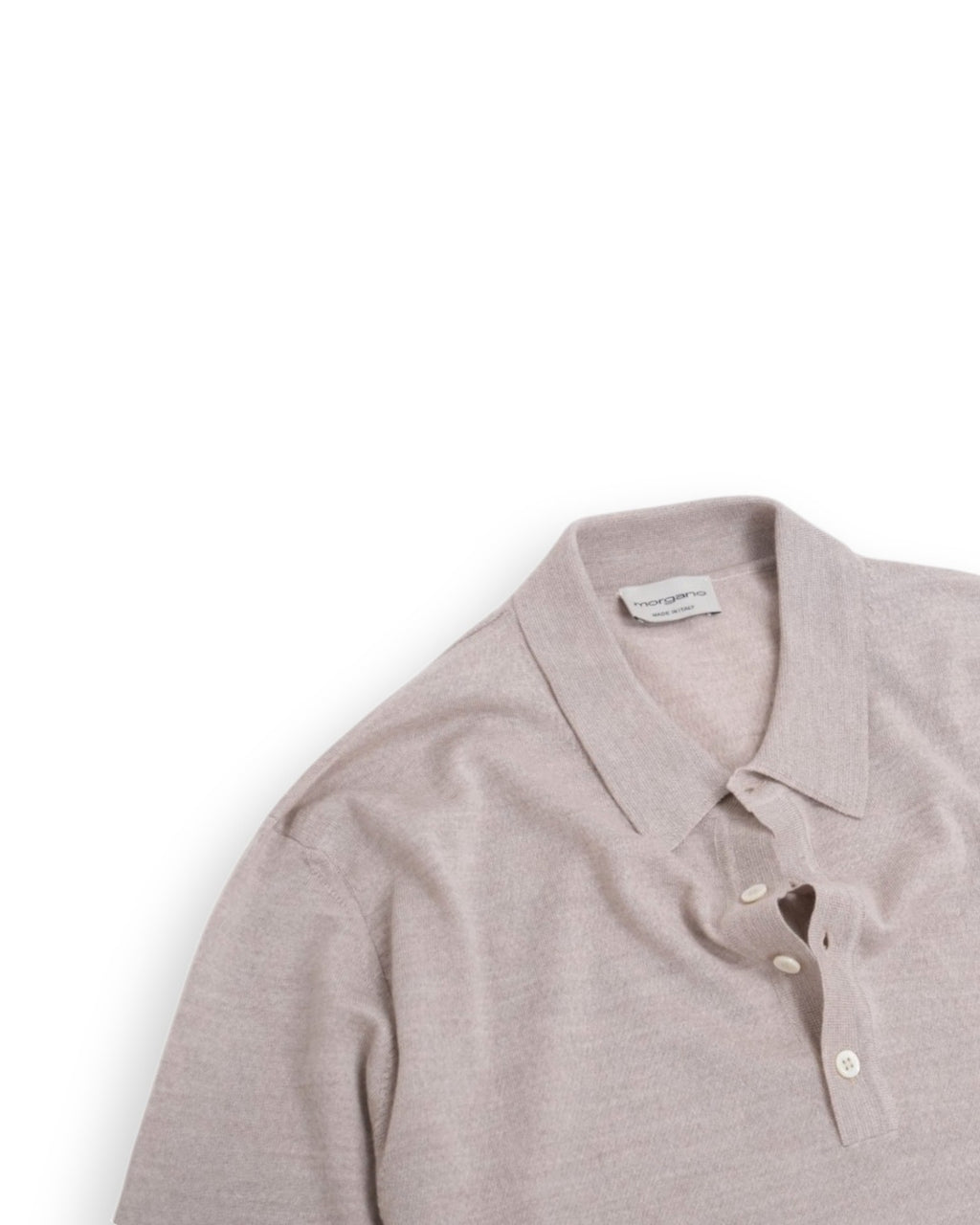 Light Beige Virgin Wool Polo