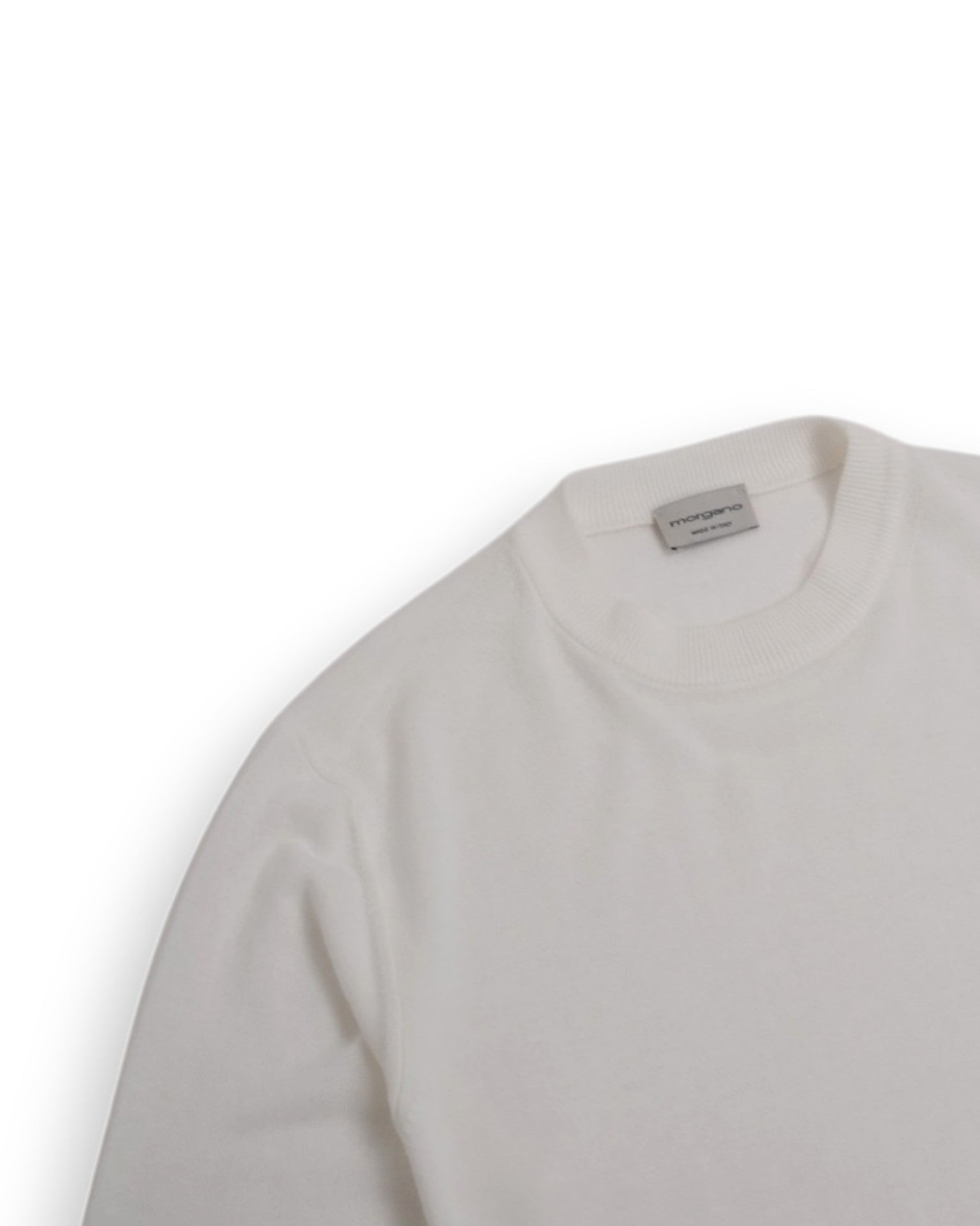 Off-White Cotton Short-Sleeve Crewneck