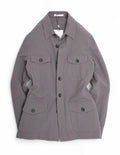 Grey/Taupe Subalpino Seersucker Safari Overshirt