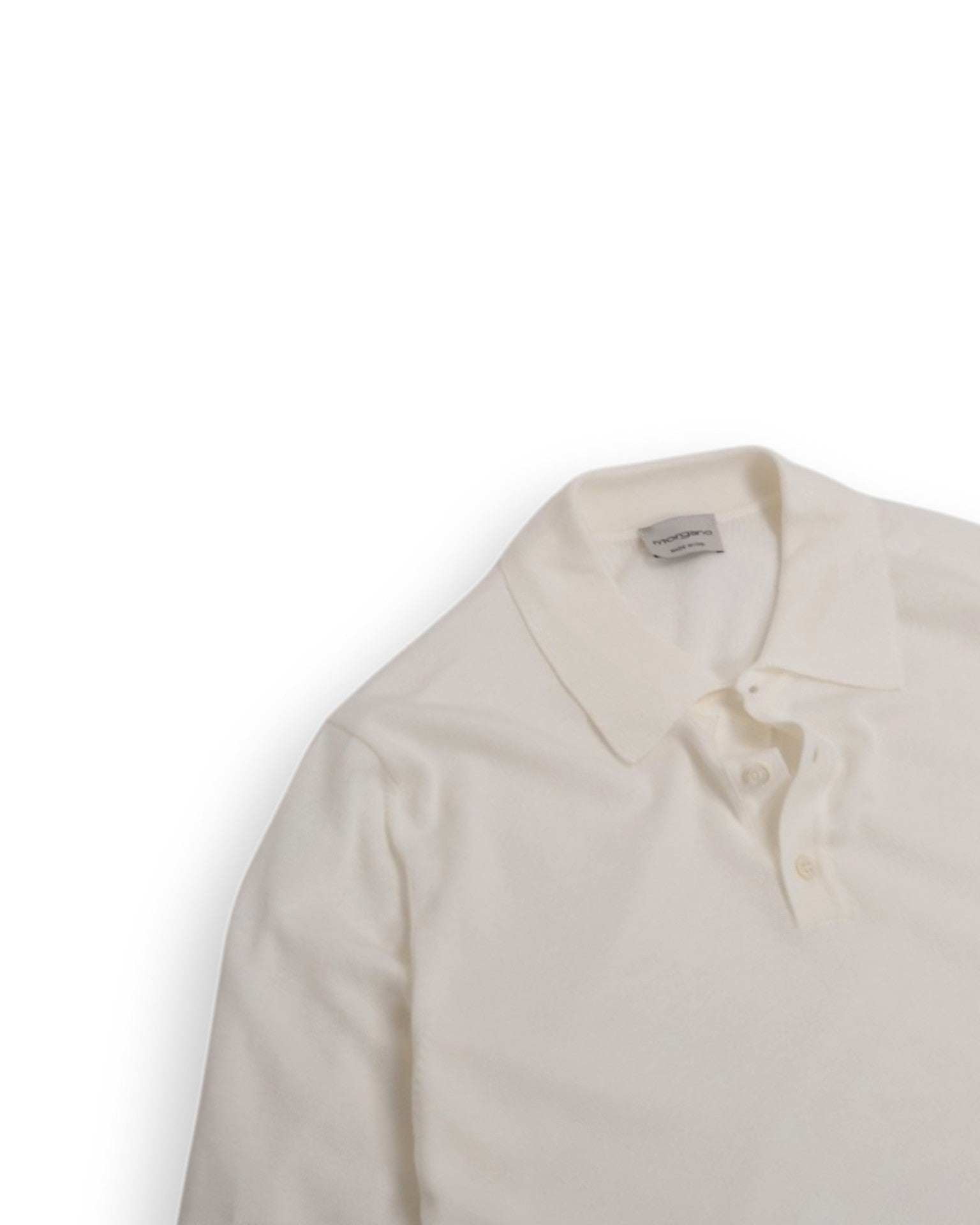 Off-White Cotton Short-Sleeve Polo