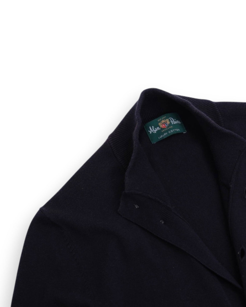 Navy Cotton/Cashmere Cardigan