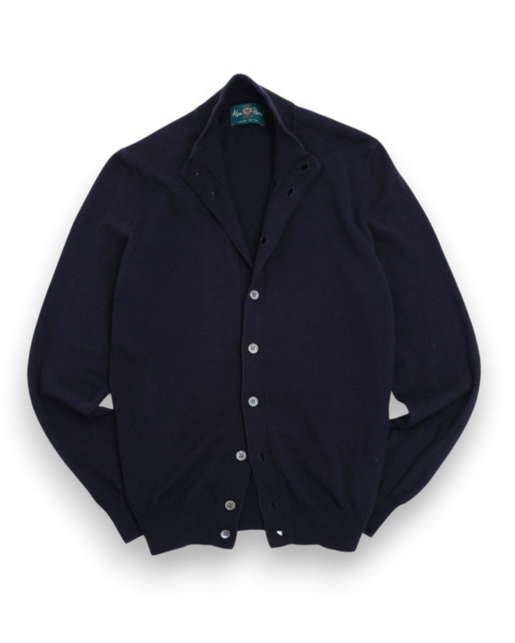 Navy Cotton/Cashmere Cardigan