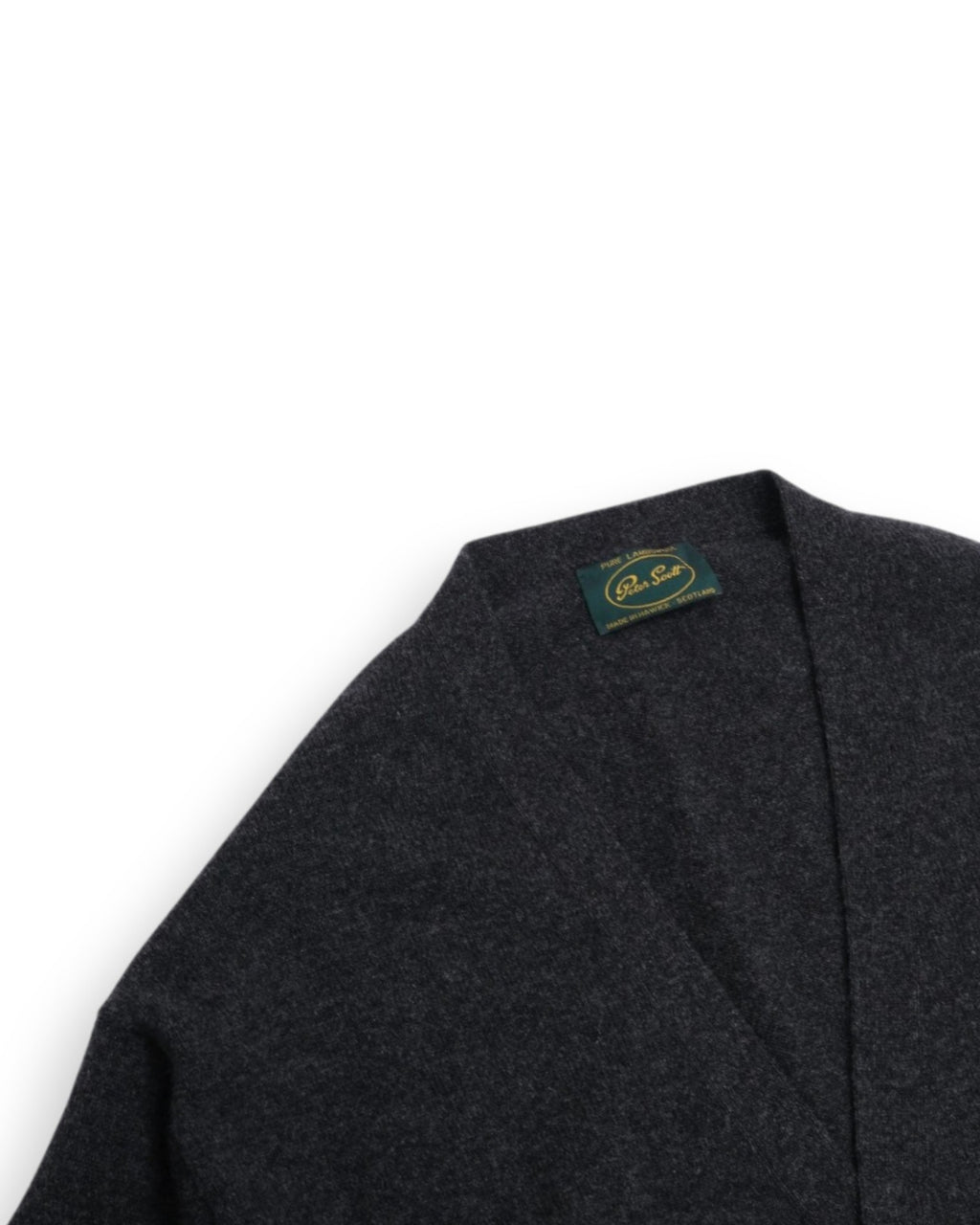 Dark Grey Lambsool Deep V-Neck Cardigan
