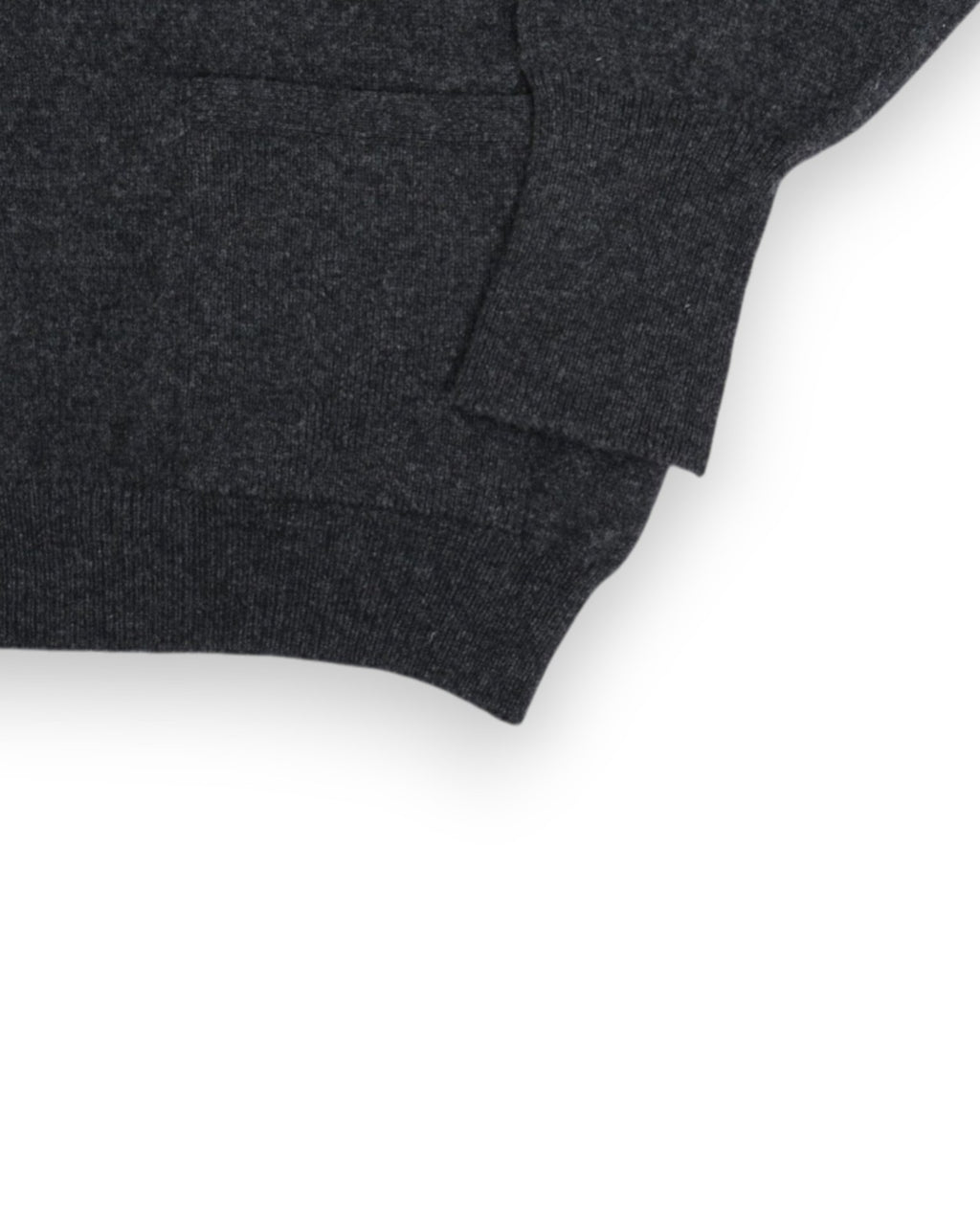 Dark Grey Lambsool Deep V-Neck Cardigan