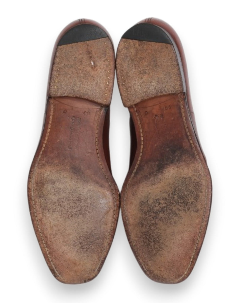 Light Brown Leather Cap-Toe Oxfords