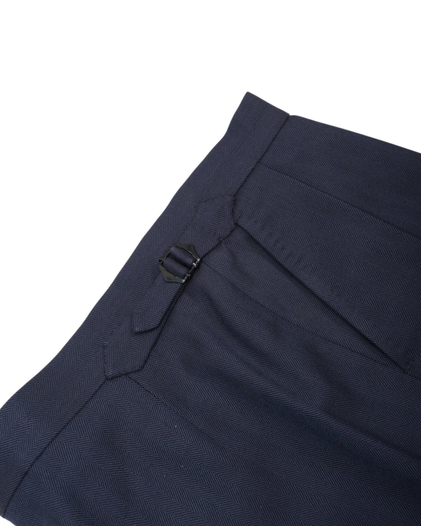 Navy Herringbone Wool Suit