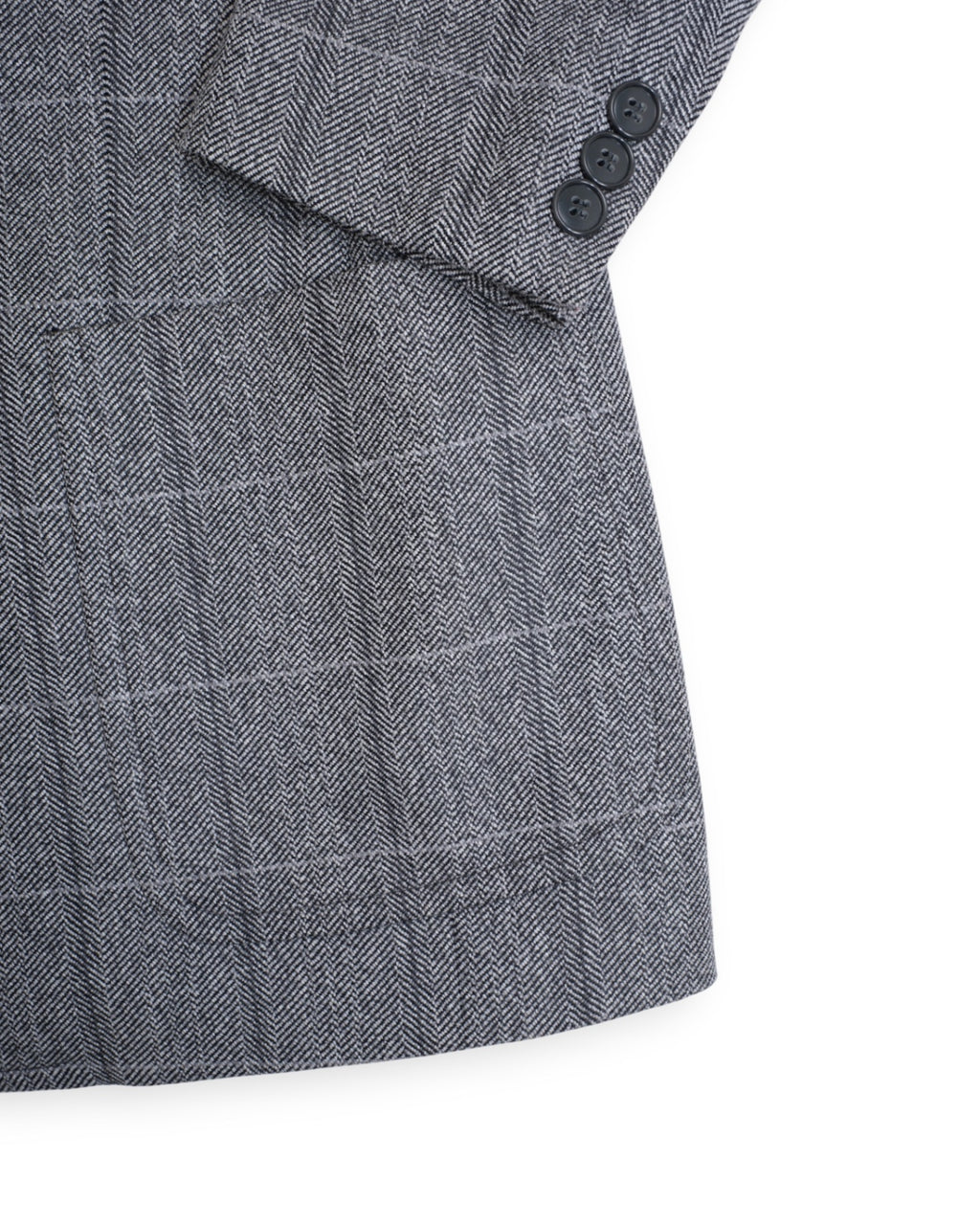 Black/Grey Herringbone Sports Jacket