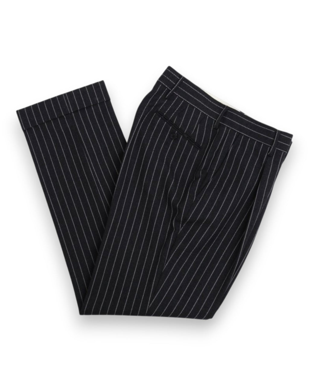 Charcoal Chalk-Stripe Flannel Suit