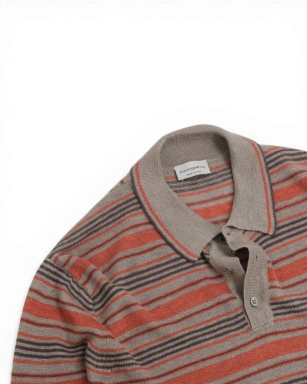Beige/Brown/Rust Linen Polo