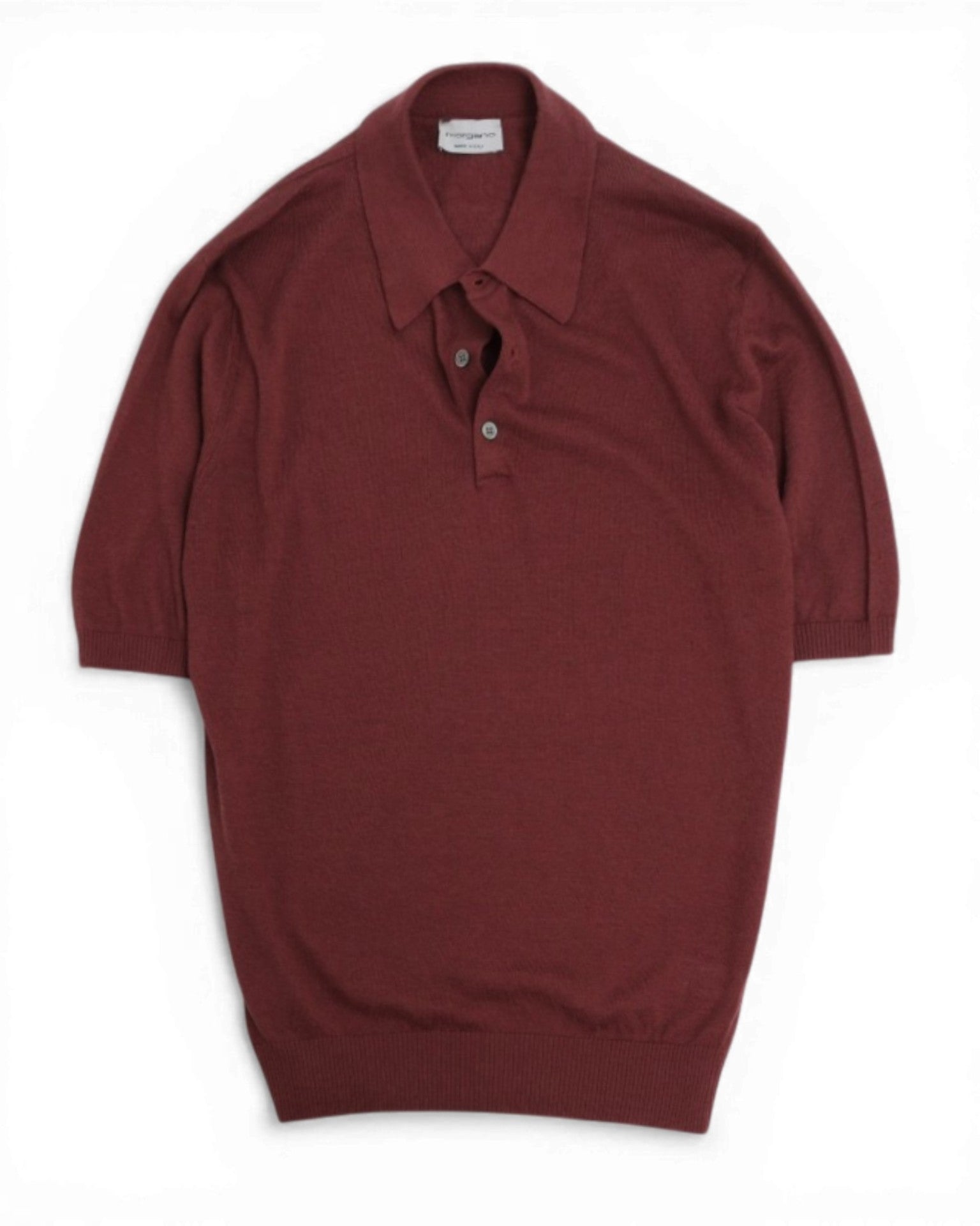 Pale Red Wine Cotton/Linen Polo