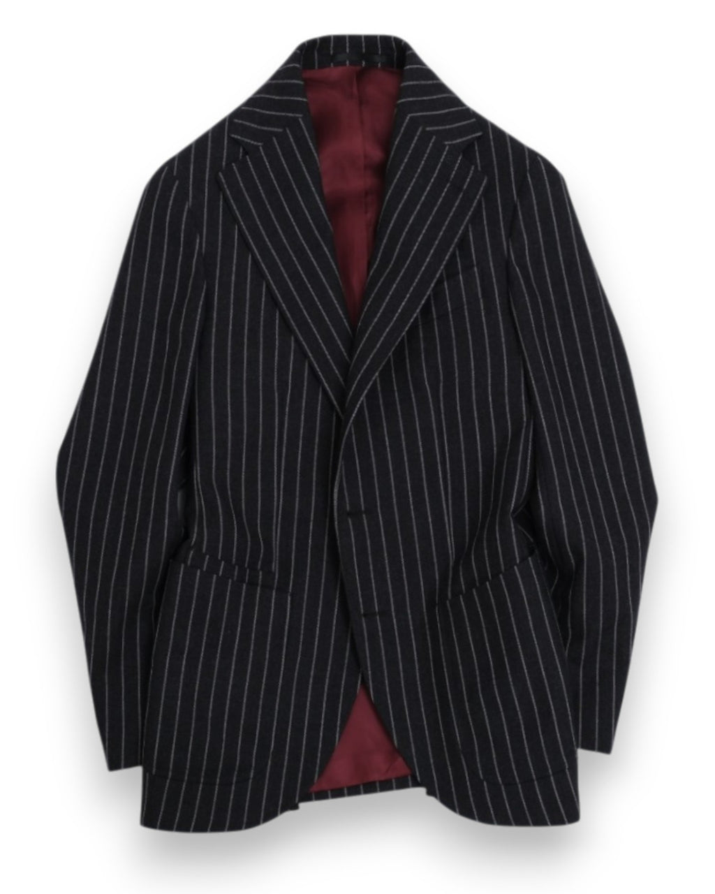 Charcoal Chalk-Stripe Flannel Suit