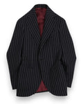 Charcoal Chalk-Stripe Flannel Suit