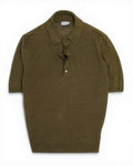 Moss Green Linen Polo
