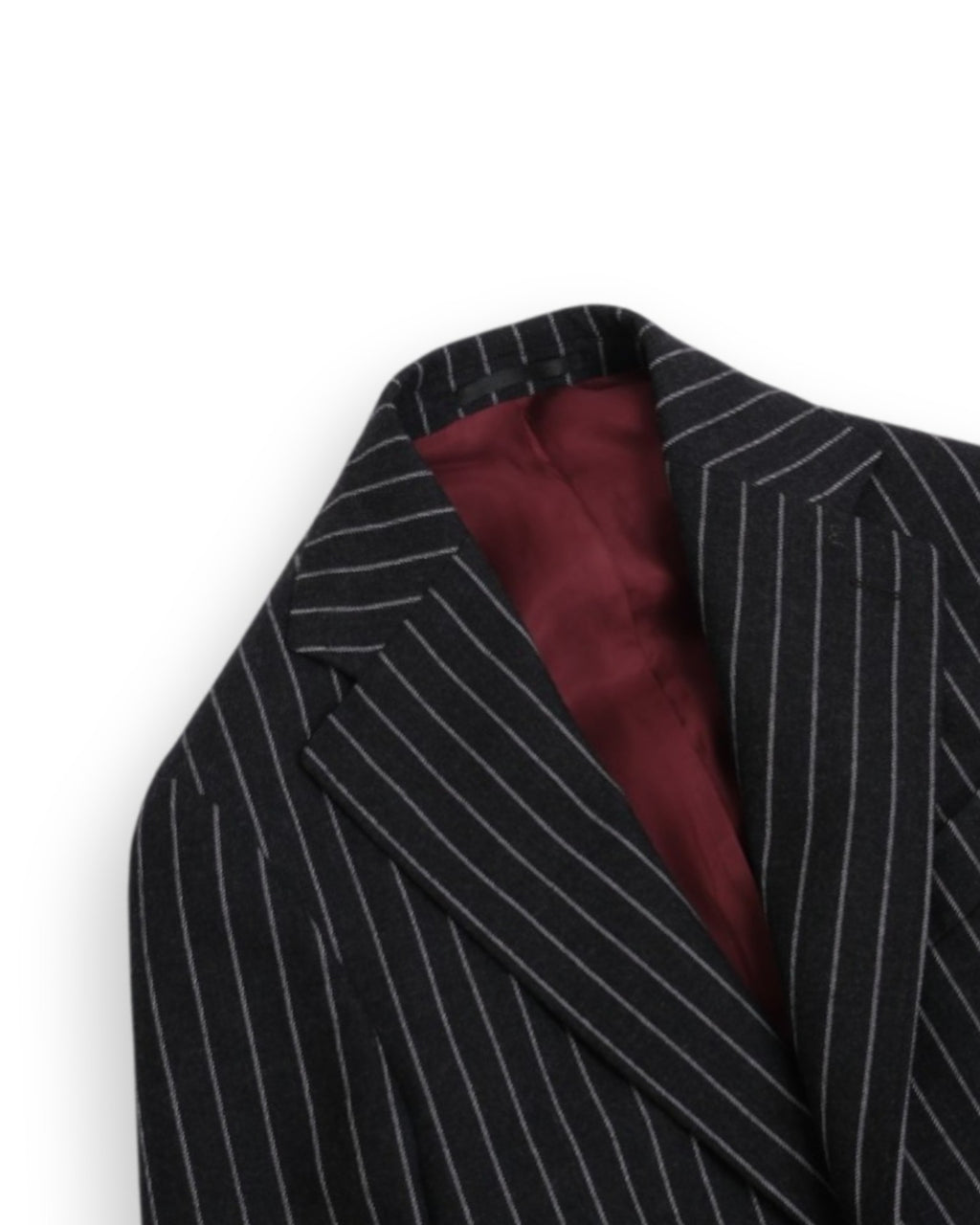 Charcoal Chalk-Stripe Flannel Suit