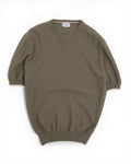 Army Green Honeycomb Short-sleeve Crewneck