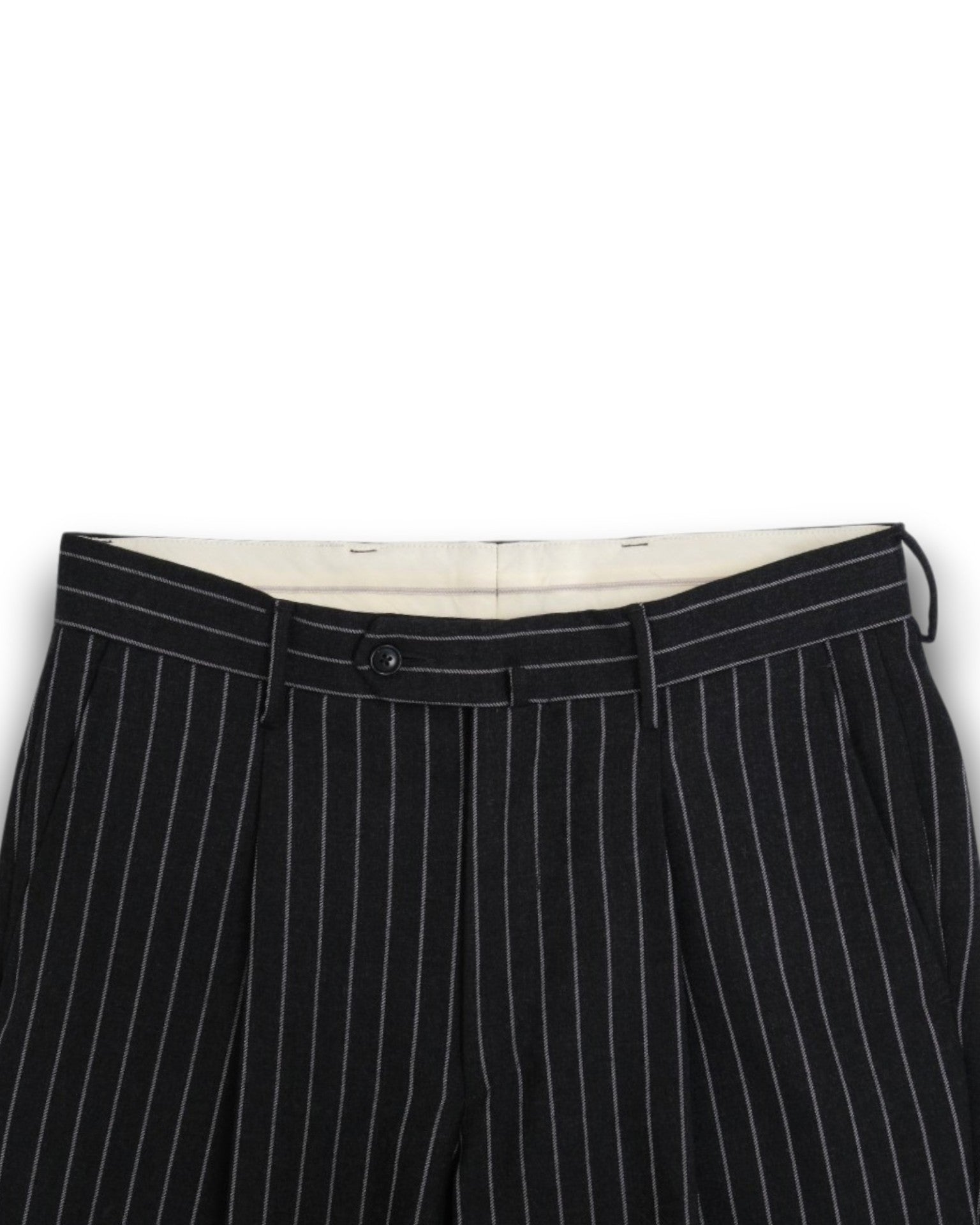 Charcoal Chalk-Stripe Flannel Suit