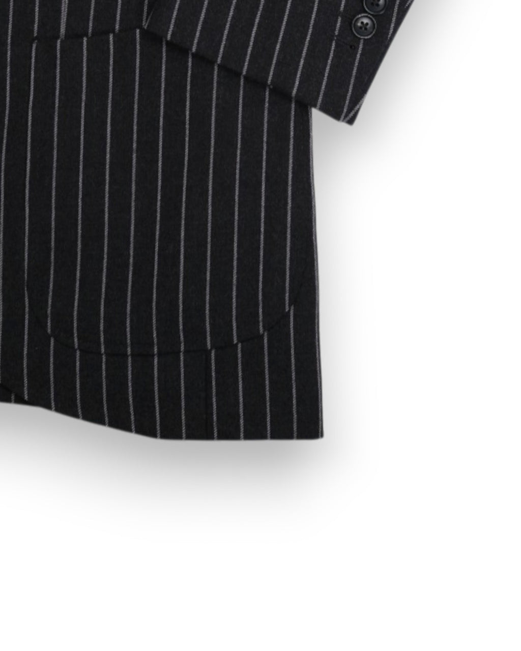Charcoal Chalk-Stripe Flannel Suit
