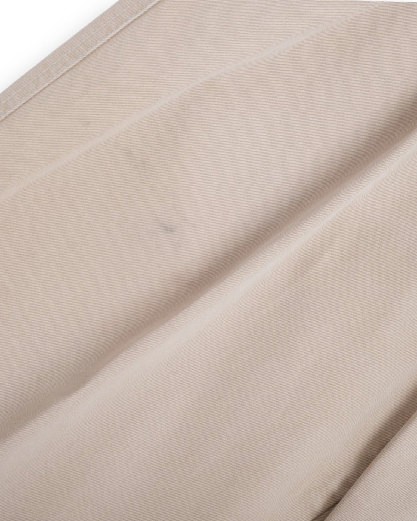 Double Pleated Khaki Cotton Trousers