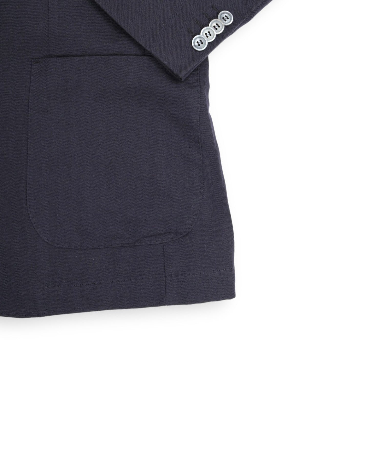 Navy Herringbone Twill Suit